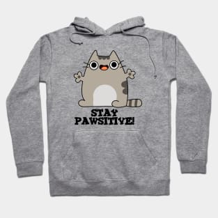 Stay Paw-sitive Cute Cat Pun Hoodie